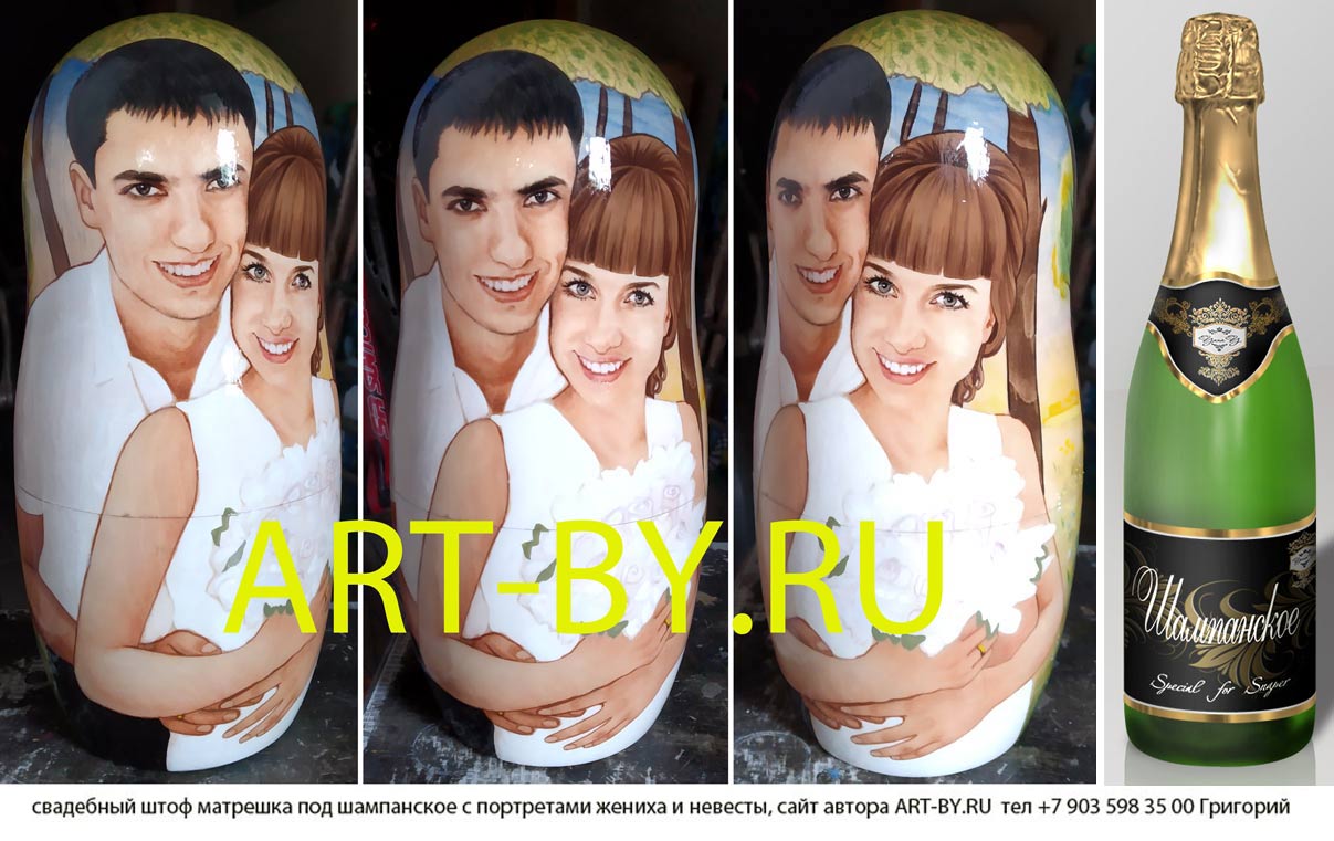 футляр под бутылку, деревянные подарочные футляры для бутылок с портретами юбиляров нарисоваными московским портретистом по фото заказчика, срочное изготовление на заказ футляр под бутылку
